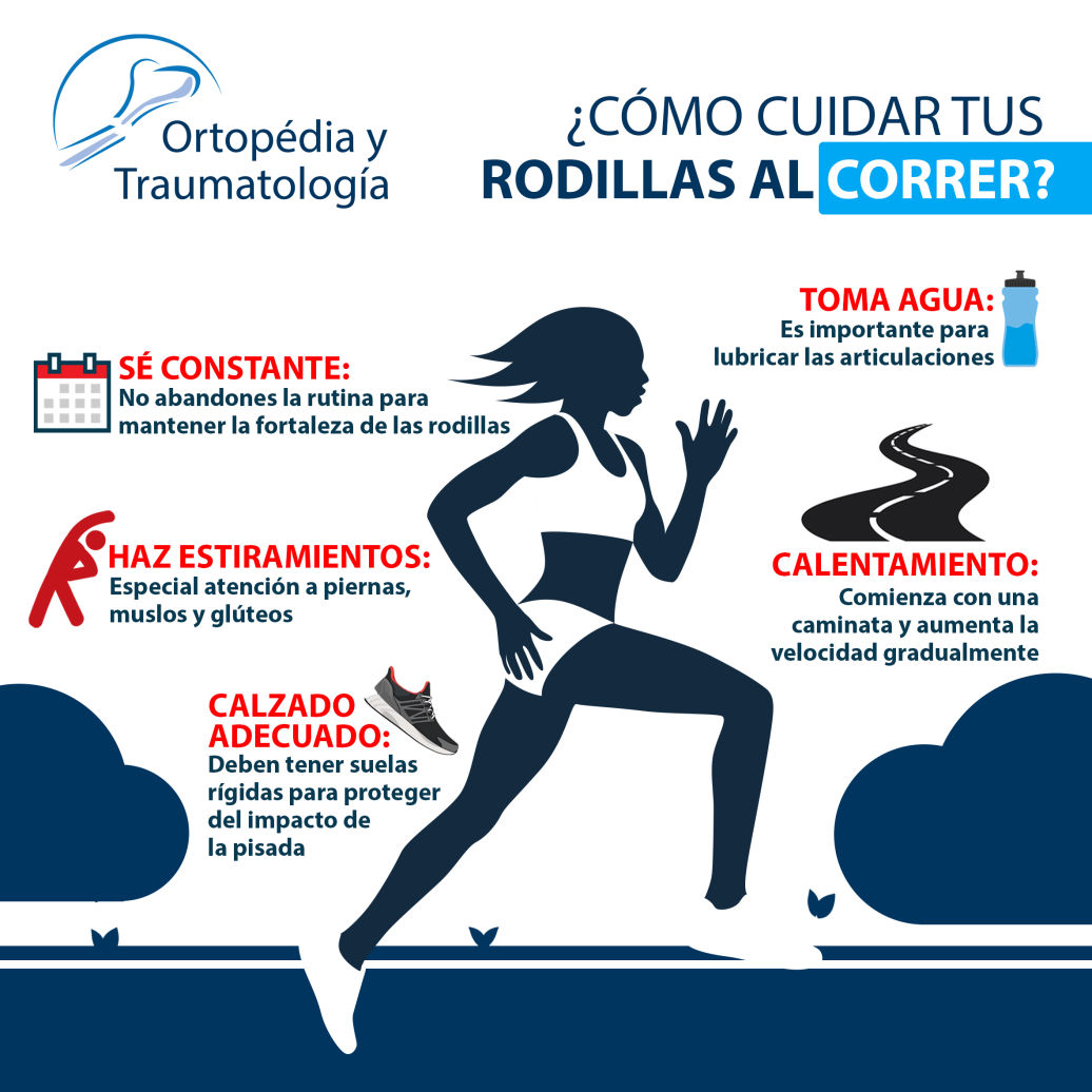 Cuide sus rodillas al correr